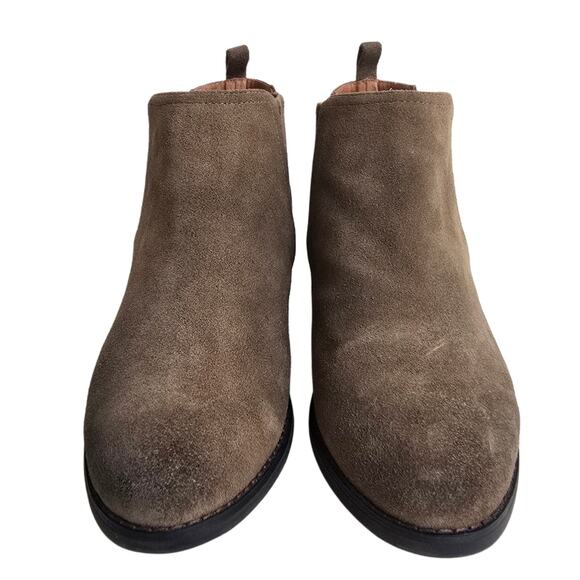 Size 8 Boots Jeffrey Campbell Warr Brown Suede Leather Ankle Boot Heeled Chelsea - Picture 2 of 10
